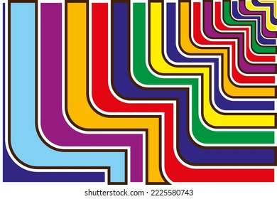 Abstract geometric dynamic multicolored vector background pattern