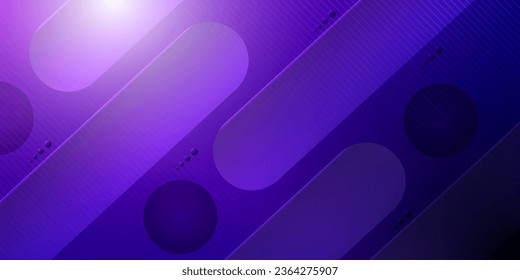 abstract geometric dynamic shapes composition with the purple light on blue background.