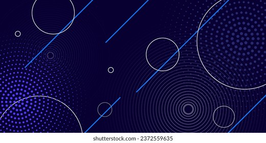 abstract geometric dynamic shapes composition on the blue background