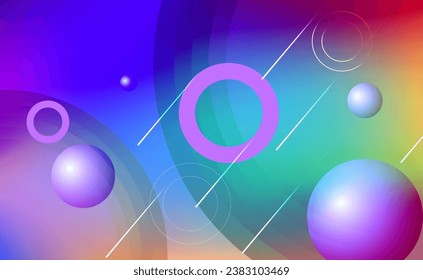 abstract geometric dynamic shapes composition on the colorful background.