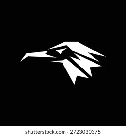 Abstract Geometric Eagle Falcon Hawk Head Logo Vector