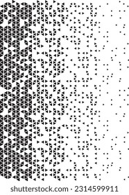 Abstract geometric edgy design print triangle pattern. Black isolated on white background. 