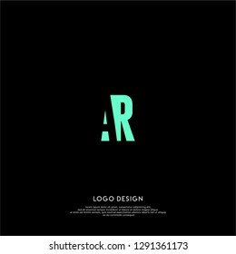 abstract geometric elegant AR logo letters design concept
