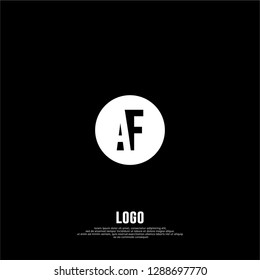 abstract geometric elegant circle AF logo letters design concept
