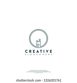 abstract geometric elegant circle CI logo letters design concept in shadow shape