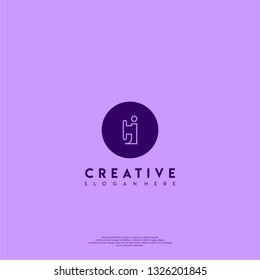 abstract geometric elegant circle CI logo letters design concept in shadow shape
