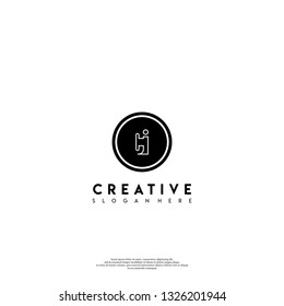 abstract geometric elegant circle CI logo letters design concept in shadow shape