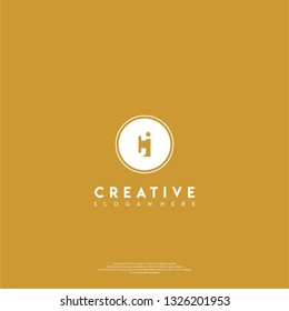 abstract geometric elegant circle CI logo letters design concept in shadow shape