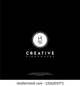abstract geometric elegant circle CI logo letters design concept in shadow shape