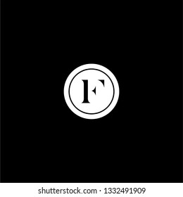 abstract geometric elegant circle F logotype design concept