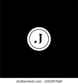 abstract geometric elegant circle J logotype design concept
