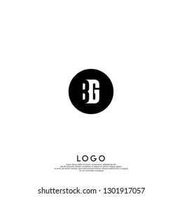 abstract geometric elegant circle lines BG logo letters design concept in shadow shape