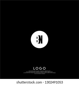 abstract geometric elegant circle lines BK logo letters design concept in shadow shape