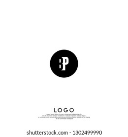 abstract geometric elegant circle lines BK logo letters design concept in shadow shape