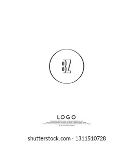 abstract geometric elegant circle lines BZ logo letters design concept in shadow shape