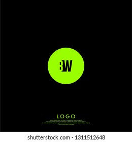 abstract geometric elegant circle lines BW logo letters design concept in shadow shape