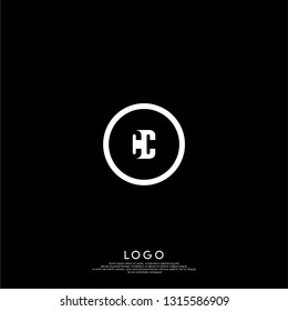 abstract geometric elegant circle lines CC logo letters design concept in shadow shape