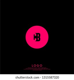 abstract geometric elegant circle lines CB logo letters design concept in shadow shape