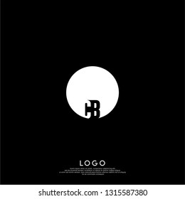abstract geometric elegant circle lines CB logo letters design concept in shadow shape