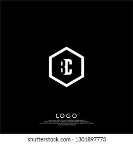 abstract Geometric elegant hexagon BC logo letters design concept