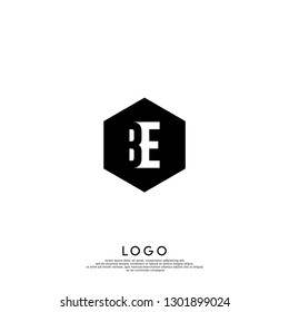 abstract geometric elegant hexagon logo letters design concept in shadow shape