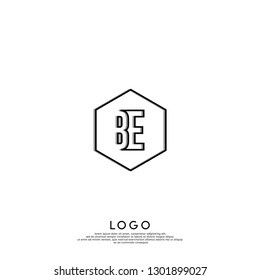 abstract geometric elegant hexagon logo letters design concept in shadow shape