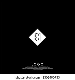 abstract geometric elegant rectangular square BK logo letters design concept in shadow shape