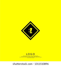 abstract geometric elegant rectangular square BZ logo letters design concept in shadow shape
