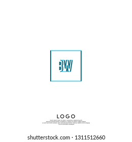 abstract geometric elegant rectangular square BW logo letters design concept in shadow shape