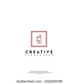 abstract geometric elegant rectangular square CI logo letters design concept in shadow shape