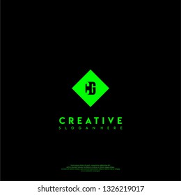 abstract geometric elegant rectangular square CG logo letters design concept in shadow shape