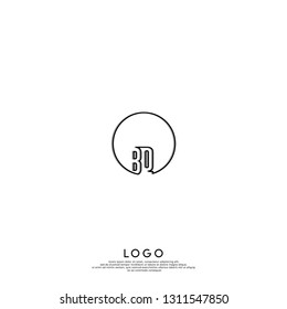 abstract geometric elegant shape BQ logo letters design concept in shadow texture