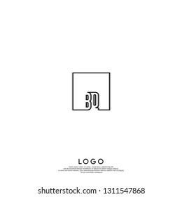 abstract geometric elegant shape BQ logo letters design concept in shadow texture