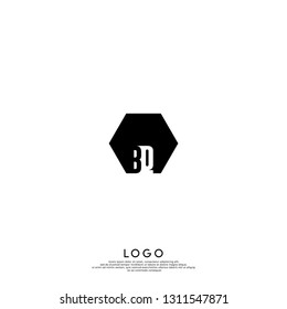 abstract geometric elegant shape BQ logo letters design concept in shadow texture