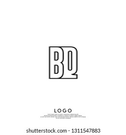 abstract geometric elegant shape BQ logo letters design concept in shadow texture