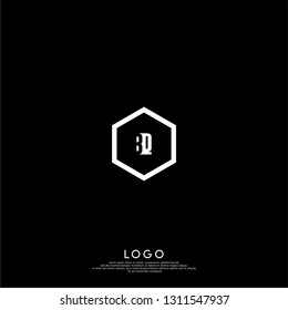 abstract geometric elegant shape BQ logo letters design concept in shadow texture