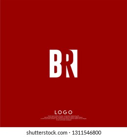 abstract geometric elegant shape BR logo letters design concept in shadow texture