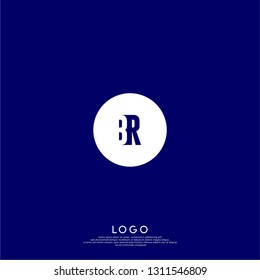 abstract geometric elegant shape BR logo letters design concept in shadow texture