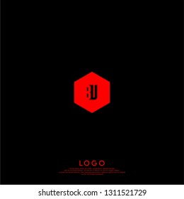 abstract geometric elegant shape BU logo letters design concept in shadow shape