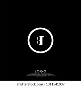 abstract geometric elegant shape BU logo letters design concept in shadow texture