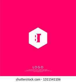 abstract geometric elegant shape BU logo letters design concept in shadow texture