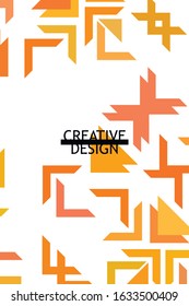 Abstract geometric element in futuristic style . Useful for prints and posters