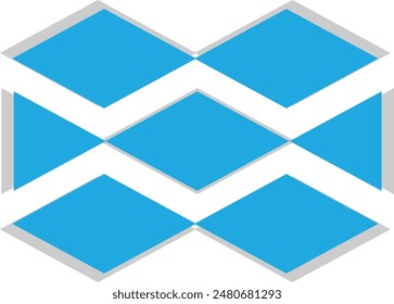 Abstract Geometric Element. Isolated on White Background. Vector Illustration.