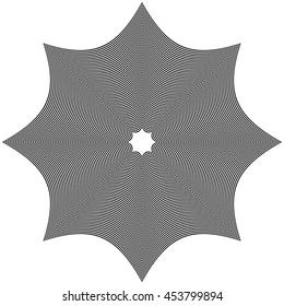 Abstract geometric element isolated on white