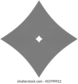 Abstract geometric element isolated on white