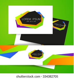 Abstract geometric element - logo design template. Corporate identity.