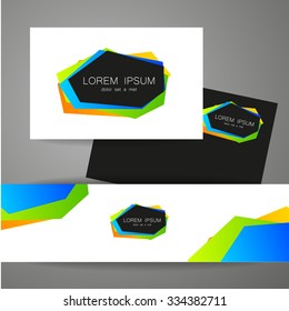 Abstract geometric element - logo design template. Corporate identity.
