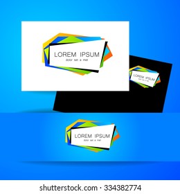 Abstract geometric element - logo design template. Corporate identity.