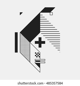Abstract geometric element on white background. Useful as CD cover, print or poster.