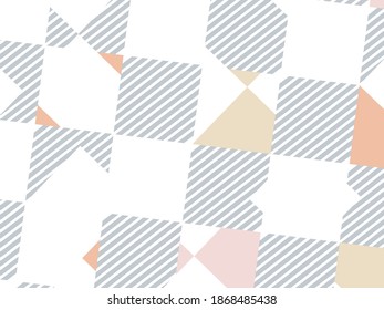 Abstract geometric elements background. Pastel color banner vector illustration.
